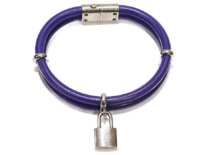 Louis Vuitton Bracelets Cuir Bleu  ref.665443