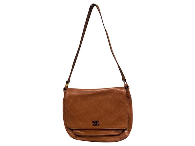 Chanel Handbags Brown Leather  ref.665449