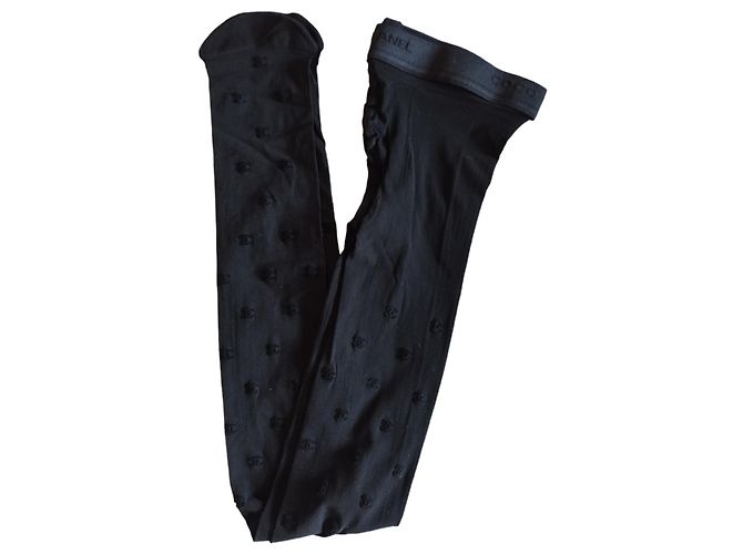 Chanel Black Tights with CC logos Fall-Winter 2020-2021