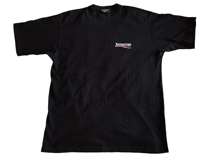 T-shirt Balenciaga noir Coton  ref.665530