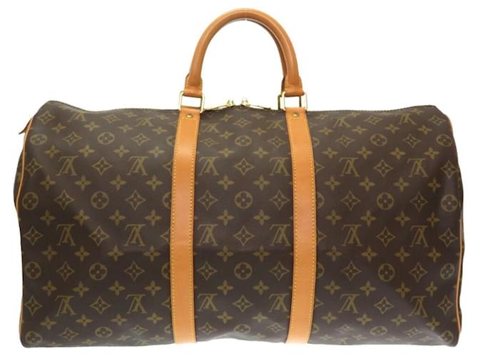 Louis Vuitton Keepall 50 Brown Cloth  ref.665538