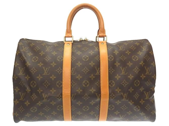 Louis Vuitton Keepall 45 Brown Cloth  ref.666074