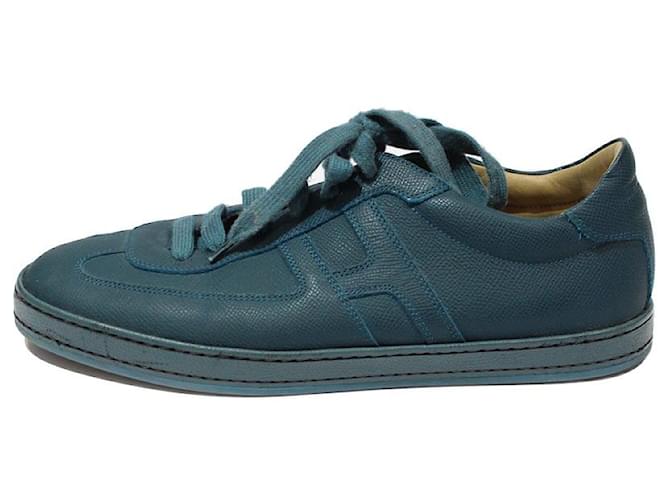 Hermès Sneakers Blue Leather  ref.666449