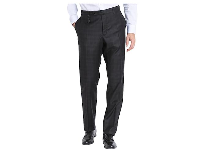 Pantaloni casual da uomo in lana nuovi di zecca Incotex Multicolore Grigio antracite  ref.666460