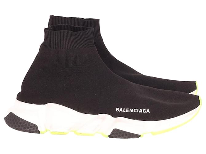 Sneakers Speed di Balenciaga in poliestere lavorato a maglia nero  ref.666568