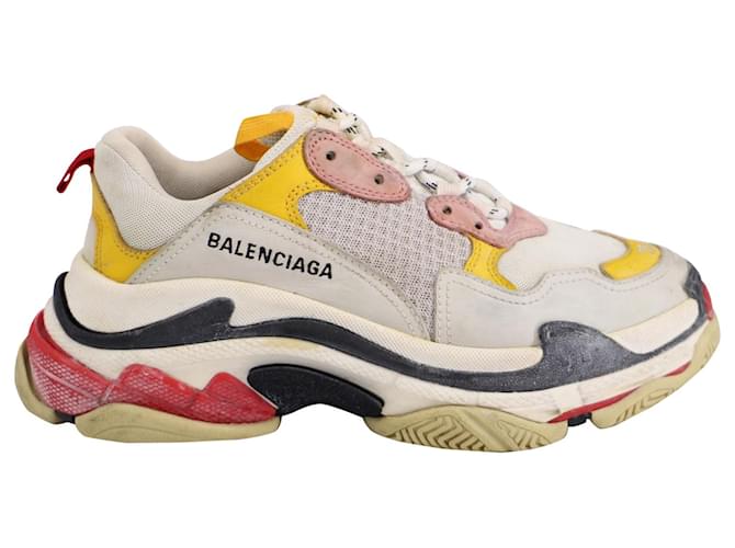 Balenciaga Triple S Sneakers aus mehrfarbigem pastellfarbenem Leder Mehrfarben  ref.666570