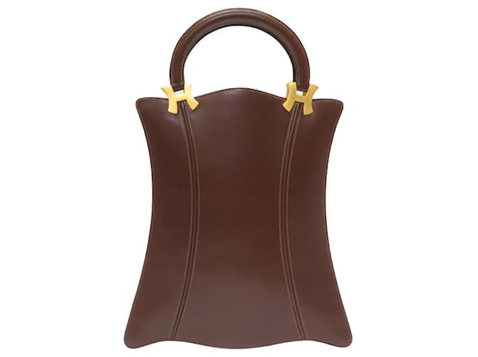 Hermès Vintage Brown Leather  ref.666584
