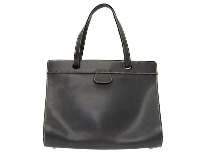 Hermès -- Black Leather  ref.666585