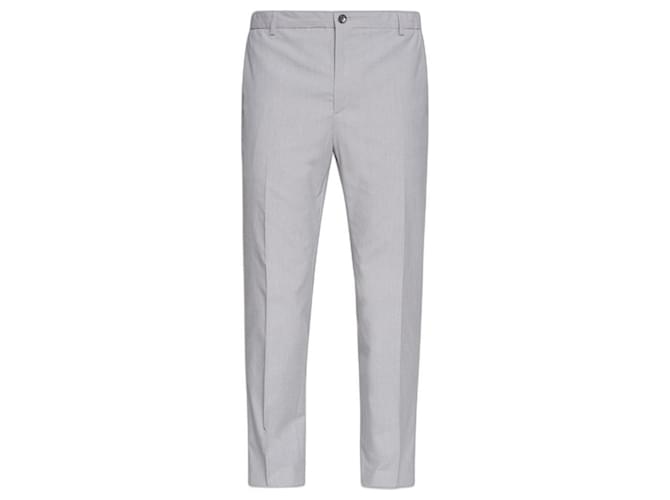 Pantalón casual gris claro Calvin Klein Algodón Viscosa Licra  ref.666818