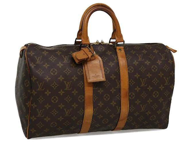 Louis Vuitton Keepall 45 Brown Cloth  ref.666889