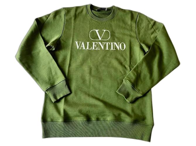 Nagelneuer Pullover von Valentino Grün Baumwolle  ref.667179