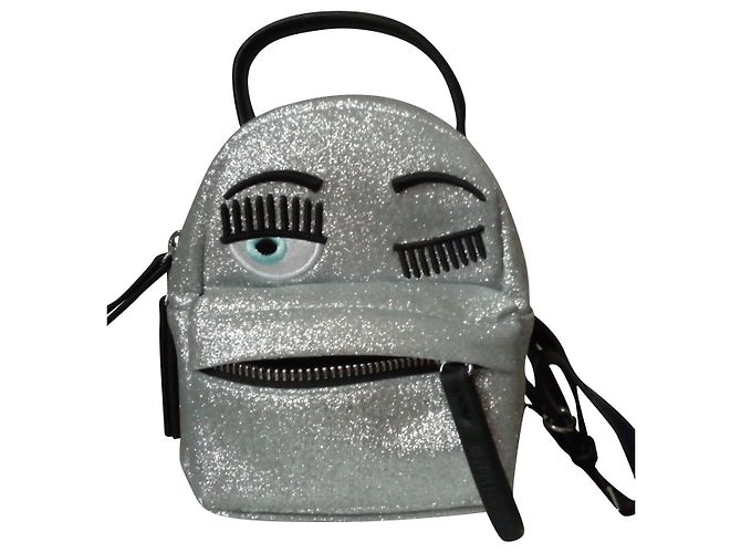 Chiara Ferragni Mini Backpack Silvery