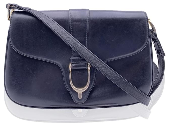 Gucci Vintage Black Leather Spur Box Shoulder Bag Handbag ref.456604 - Joli  Closet