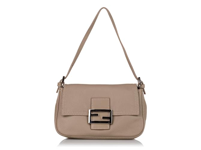 FENDI Flat Baguette Mini Crossbody Black