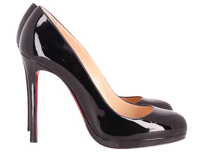 Christian Louboutin Neofilo 120 Heels in Black Patent Leather   ref.667516