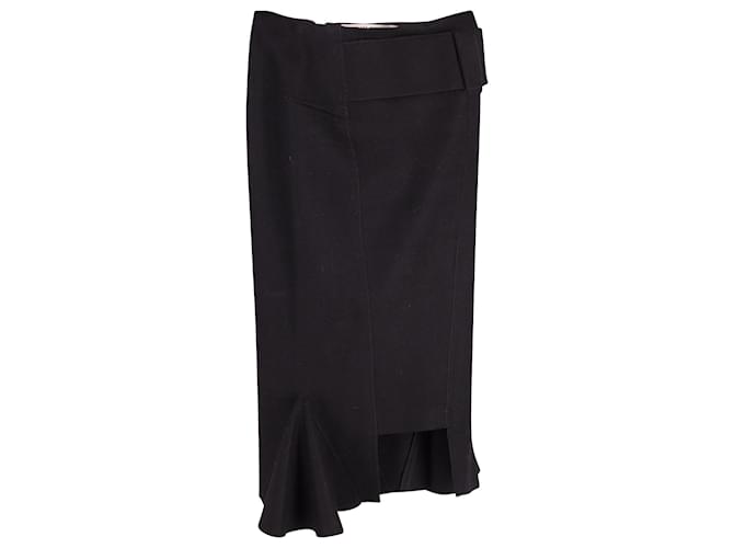 Roland Mouret Midi Skirt in Black Wool   ref.667550