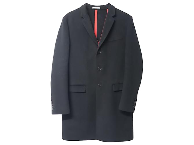 Dior Classic Mantel aus schwarzem Kaschmir Wolle  ref.667772