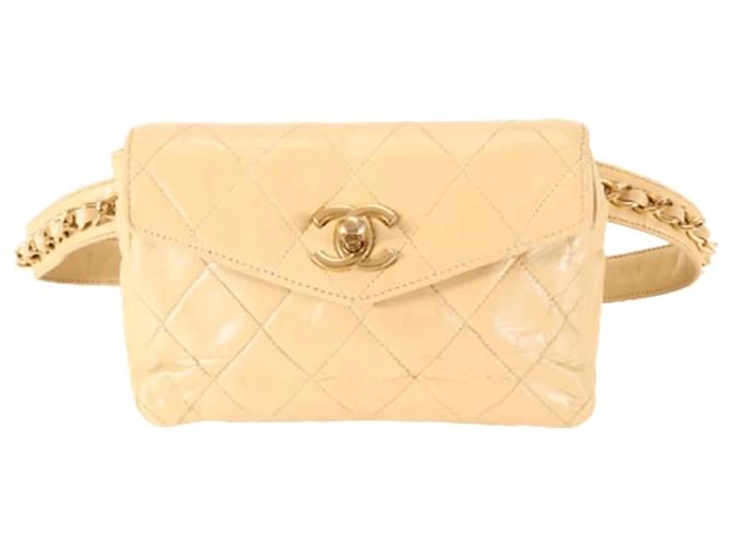 Yellow Leather Chanel Belt Bag ref.668244 - Joli Closet