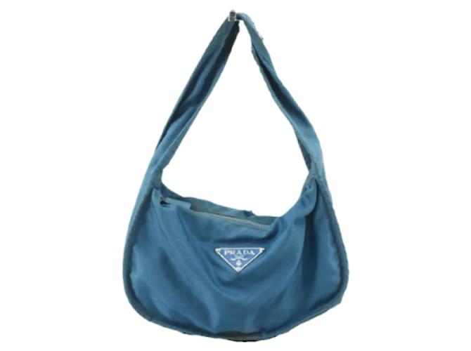Blue Nylon Prada Shoulder Bag  ref.668270