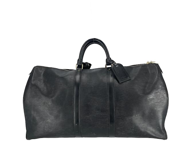 Louis Vuitton BLACK EPI LEATHER KEEPALL 55