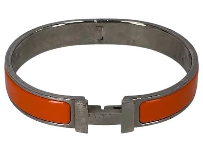 Hermès Clic H Armband aus orangefarbenem Metall  ref.668459