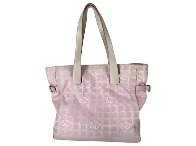 Rosa Canvas Chanel Travel Line Pink Leinwand  ref.668477