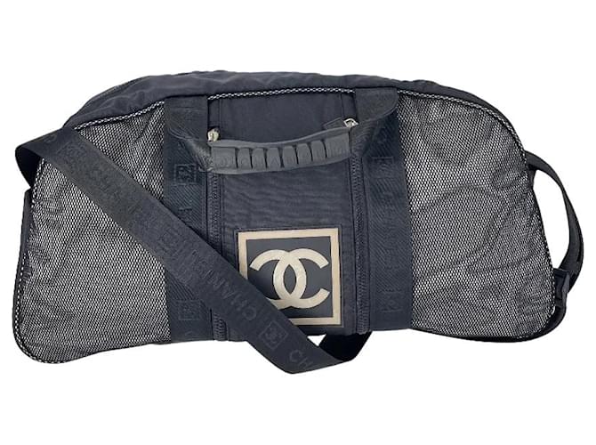 Chanel Navy Quilted Nylon Travel Bag With Long Strap 2015/16 – Designer  Exchange Ltd