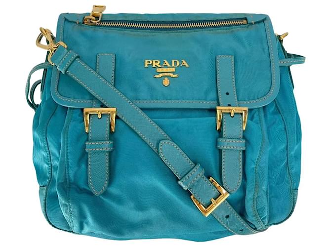Blue Nylon Prada Crossbody Bag  ref.668652
