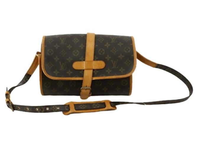 Brown Coated Canvas Louis Vuitton Crossbody Bag Cloth  ref.668737