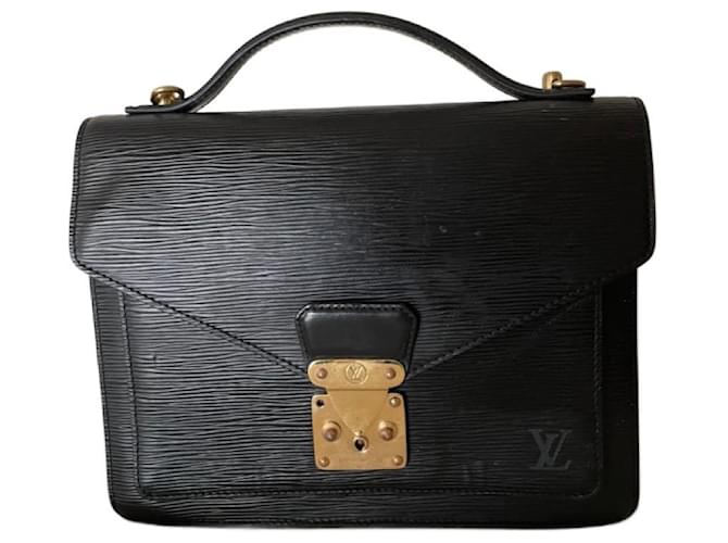 Louis Vuitton Black Epi Leather MONCEAU Bag