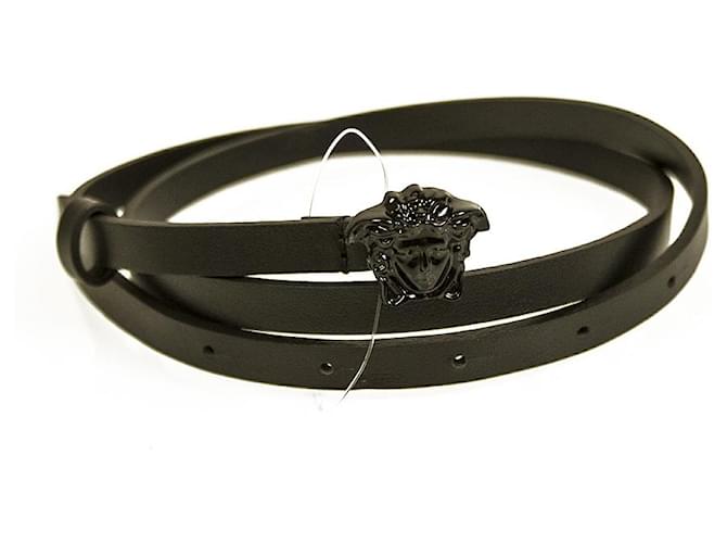 Versace - Women's Medusa Head Buckle Belt - Black - Leather