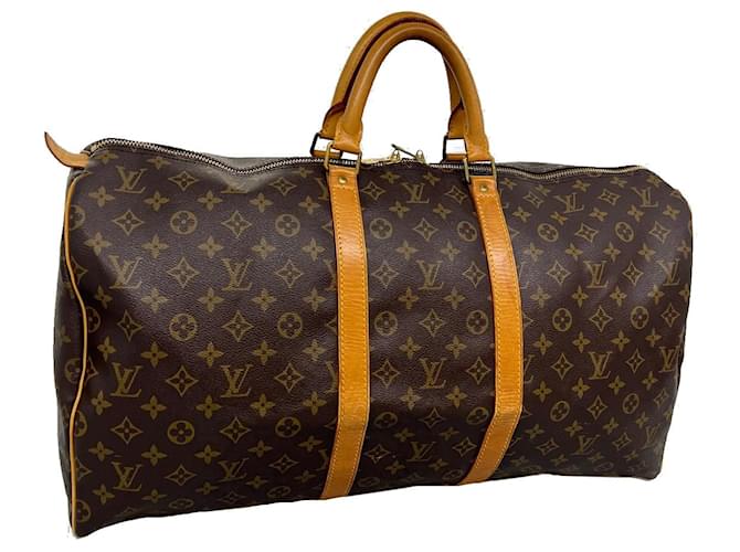 Louis Vuitton Monograma Keepall 55 Boston Bag M41424 LV Auth pt4800 Lona  ref.669236