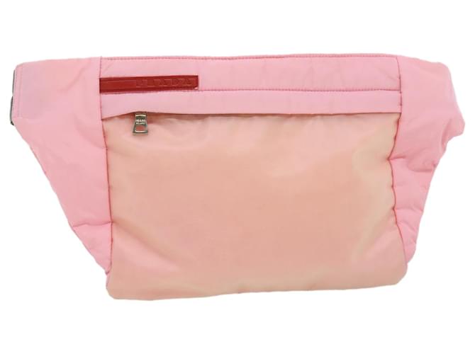 PRADA PRADA Sports Waist Bag Nylon Pink Auth yk5050  ref.669243