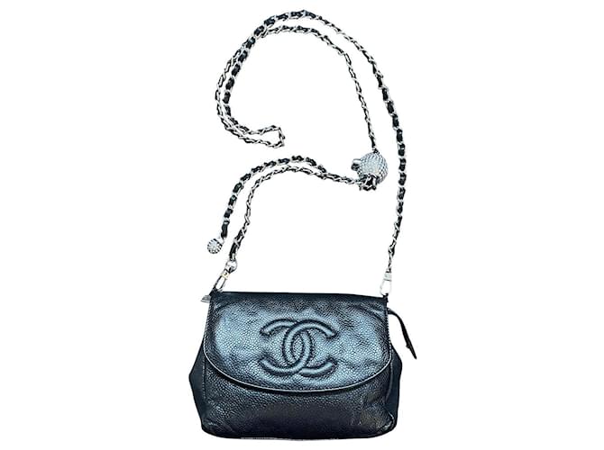 Chanel Clutch-Taschen Schwarz Leder  ref.669282