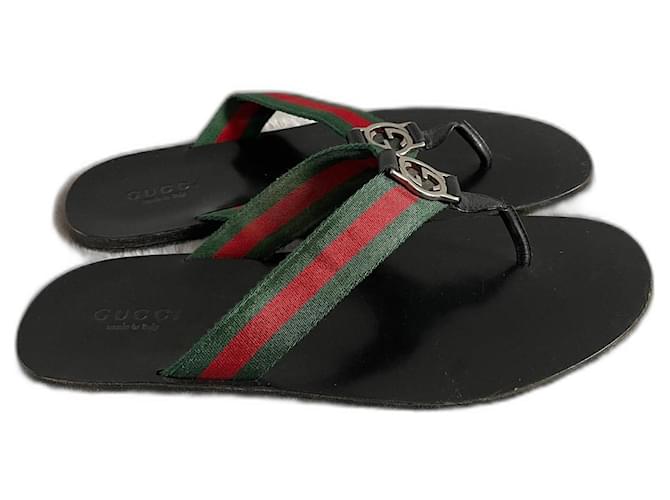 Gucci Men Sandals Black Leather  ref.669283