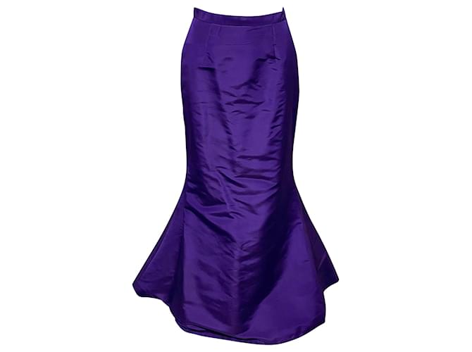 Oscar De La Renta Mermaid Skirt in Purple Silk  ref.669303