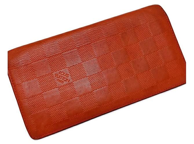 Louis Vuitton Portefeuille Brazza Red Leather  ref.669473