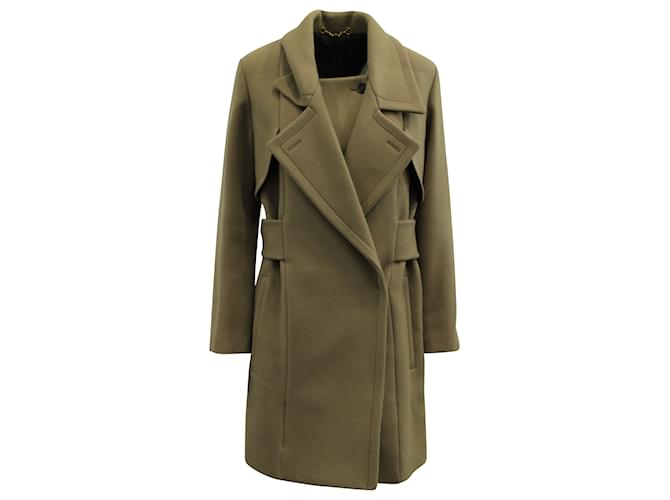 Gucci Trench Coat in Tan Wool Brown Beige  ref.669509