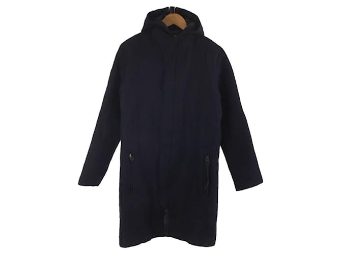 **Acne Studios (Acne) Melton hooded coat/44/Wool/NVY Navy blue  ref.669849