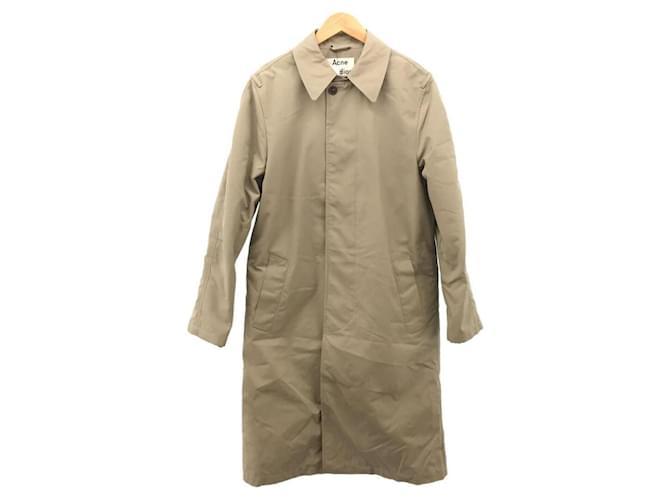**Acne Studios (Acne) Filling stain collar coat/44/polyester/beige/stains  ref.669851