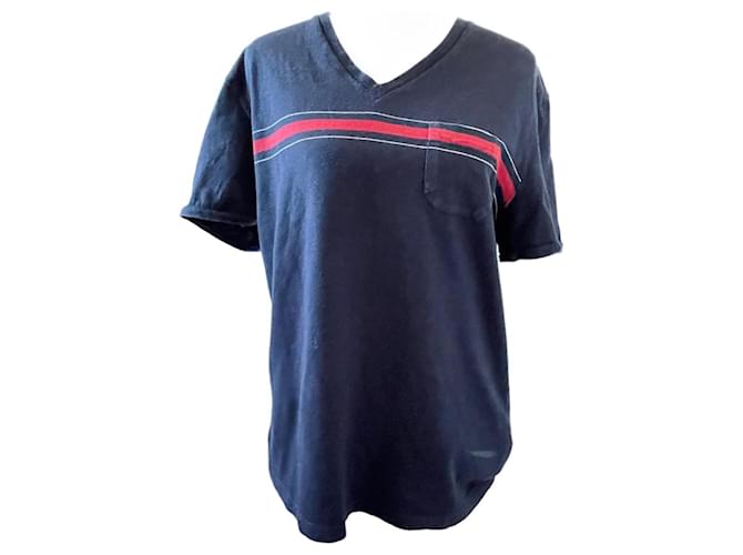 Gucci Tees Navy blue Cotton  ref.669899