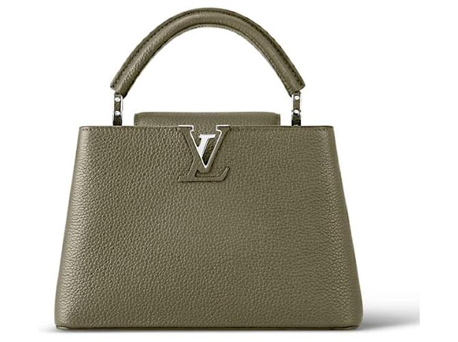 Louis Vuitton LV Capucines BB novo verde cáqui Caqui Couro  ref.670099