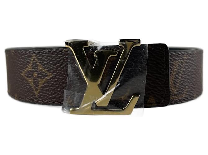 Initiales en cuir ceinture Louis Vuitton Noir taille 80 cm en Cuir