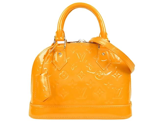 Louis Vuitton Yellow Vernis Alma BB Leather Patent leather  ref.670276