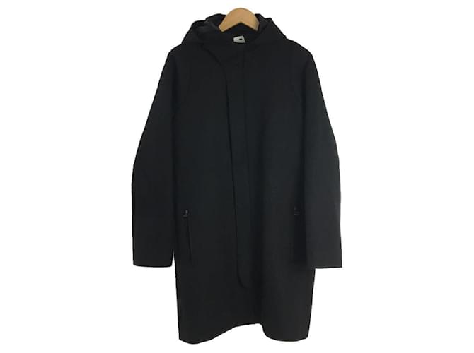 **Acne Studios (Acne) 16AW/zip hood melton coat/46/wool/black/plain/designers/casual  ref.670590