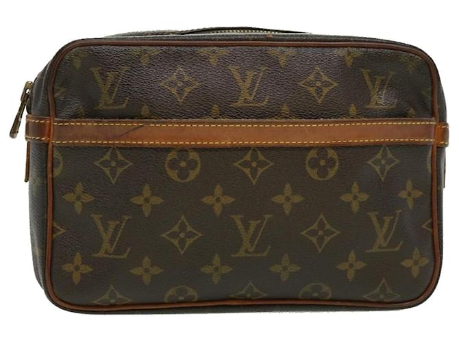 Louis Vuitton Monogram Compiegne 23 Bolsa de Embreagem M51847 LV Auth yt909 Monograma Lona  ref.670647