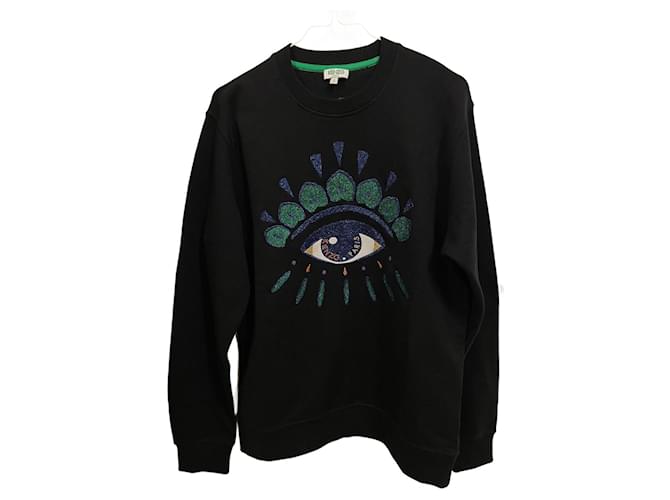 KENZO Sweatshirts Black Cotton  ref.670651