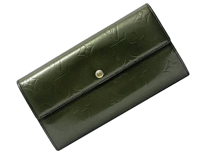 Louis Vuitton Sarah Khaki Patent leather  ref.670749