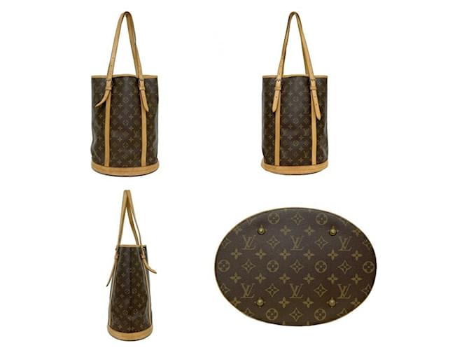 Louis Vuitton Bucket Brown Cloth  ref.670759