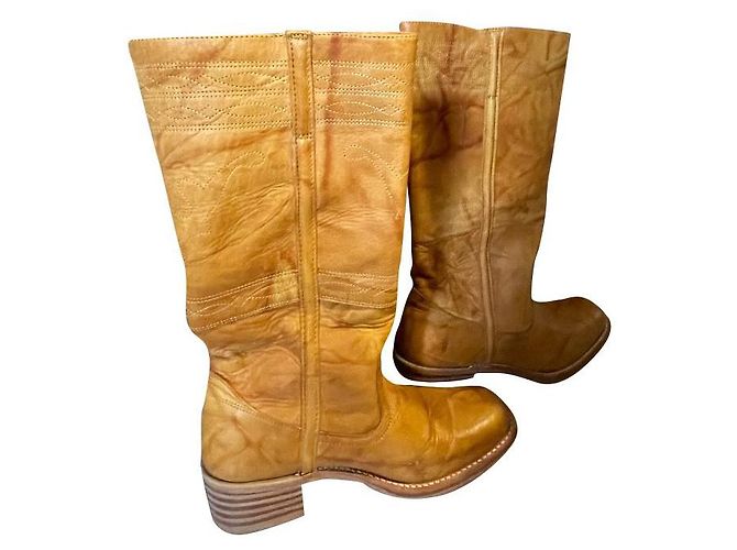 Frye Leather Boots Beige
